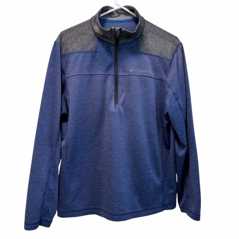 Vineyard Vines Performance 1/4 Zip M Navy and Grey